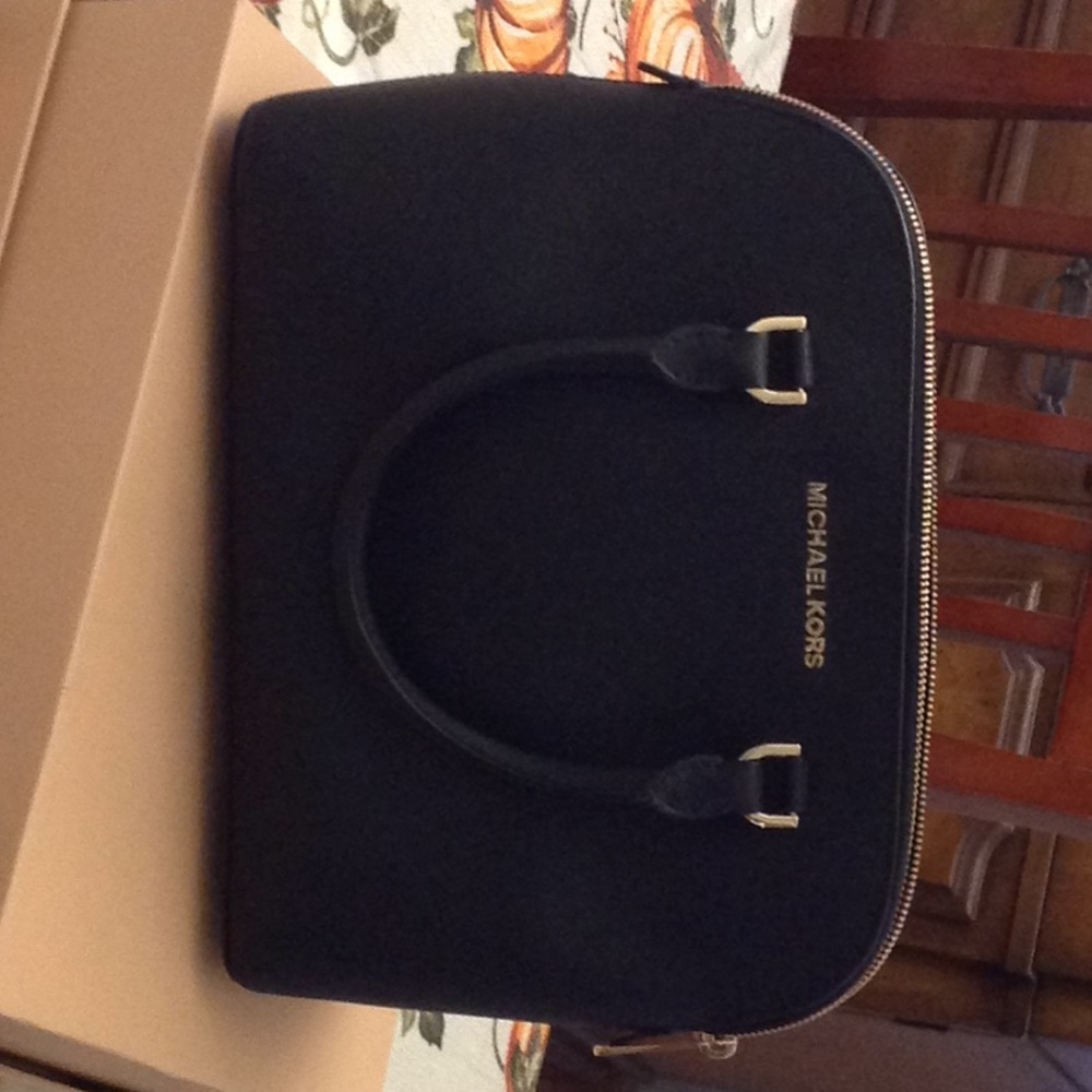 Michael Kors Cindy Leather Satchel Bag
